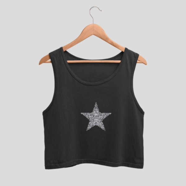 Star Printed Crop Tank