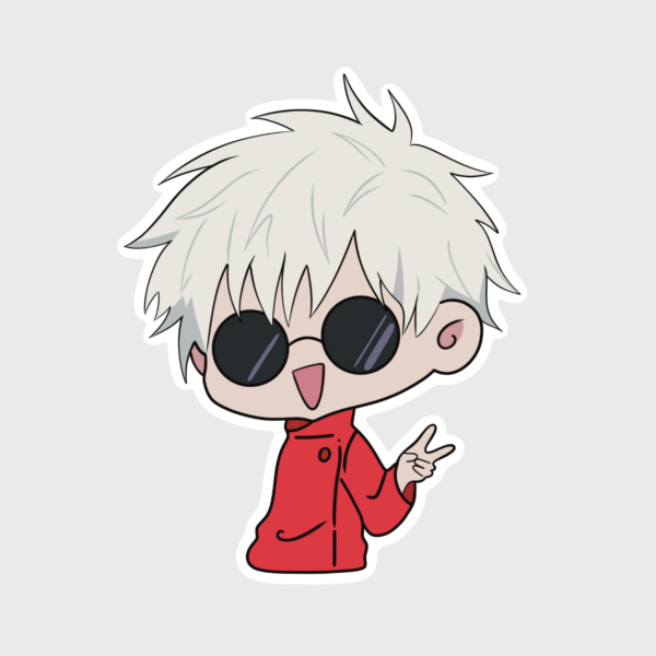 Satoru Gojo With Glasses - Sticker