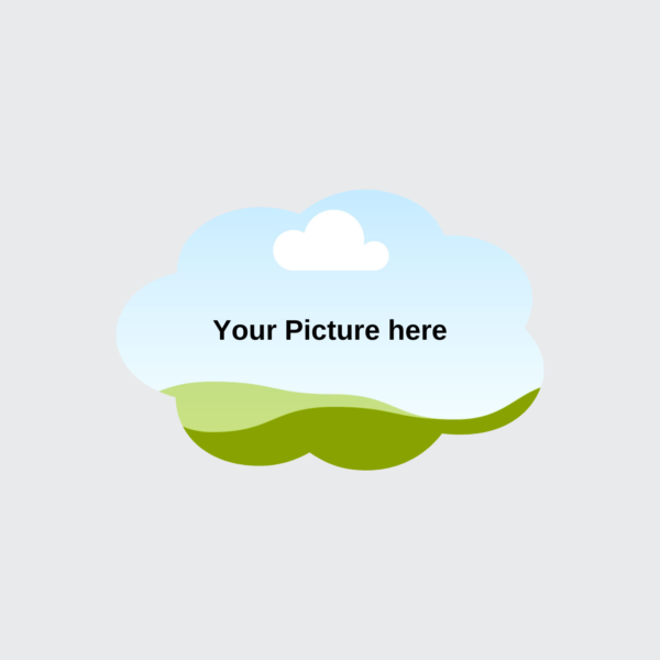 Cloud Shape Customizable Sticker - Image 3