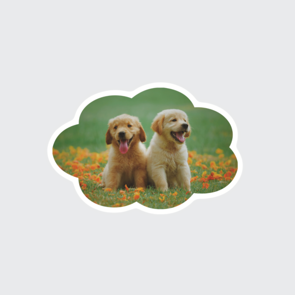 Cloud Shape Customizable Sticker