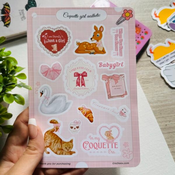 Coquette Aesthetic Sticker Sheet